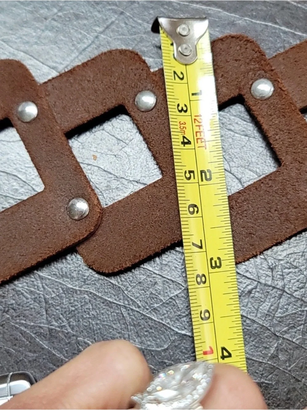 Wear it brown leather belt Italy western statement S M L